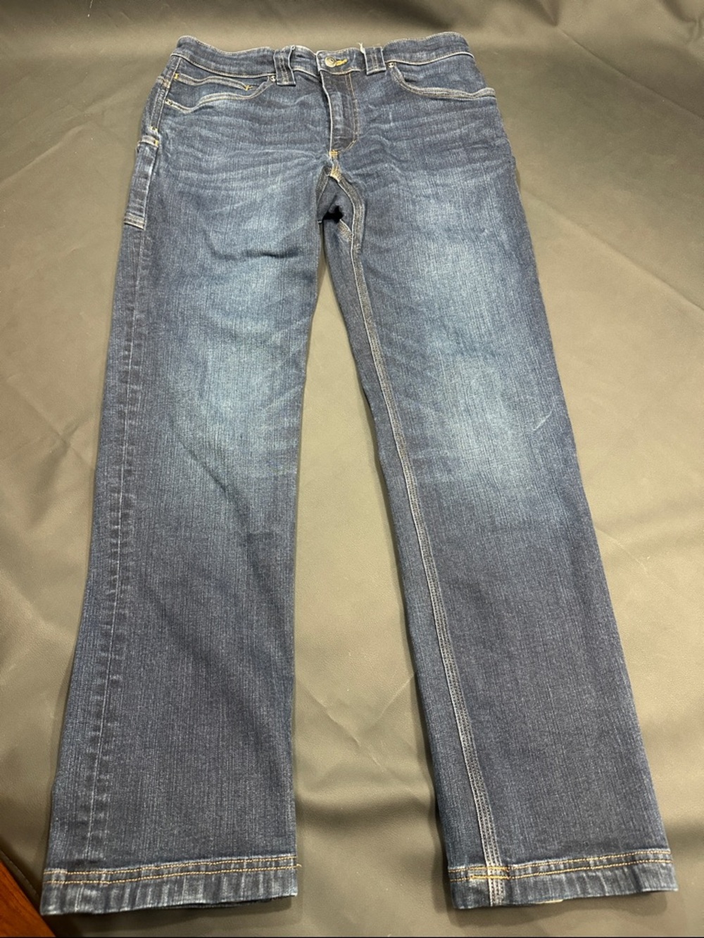 Duluth Classic Straight-Leg Dark Wash Jeans - Blue.  32 x 32